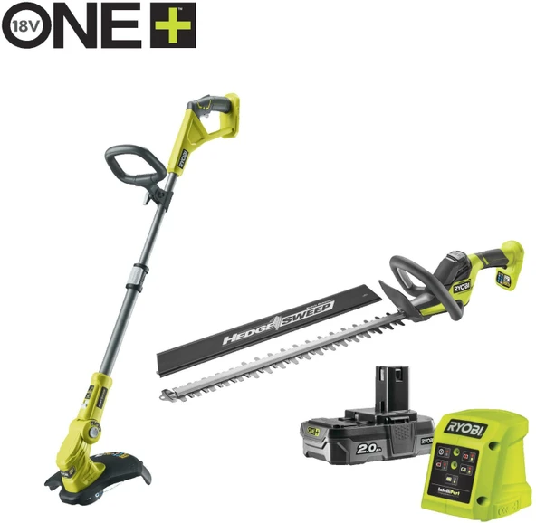 Ryobi RY18LT18HTA-120 18V 1x2.0Ah Tek Akülü Set Çim Biçme + Çit Kesme - 5133005619 ürün görseli 1
