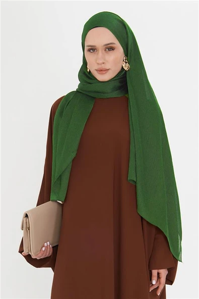 Zümrüt Düz Klasik Şal Turlu Polyester Lüx Janjan 202126_37 ürün görseli 1