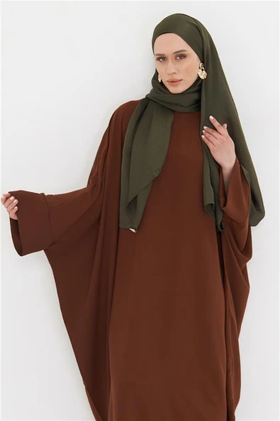 Haki Düz Klasik Şal Turlu Polyester Lüx Janjan 202126_09 ürün görseli 1
