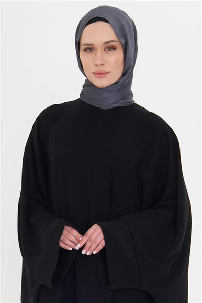 Antrasit Düz Klasik Şal Turlu Polyester Lüx Janjan 202126_25 ürün görseli 1