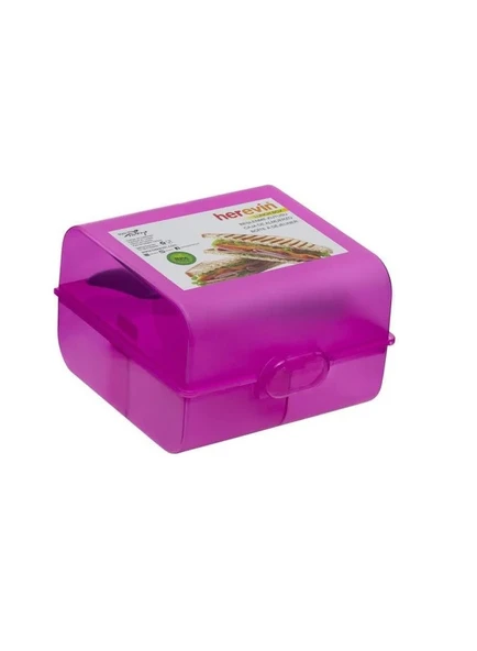 Herevin Mor Beslenme Kutusu 860 Ml 14x14x9 ürün görseli 1