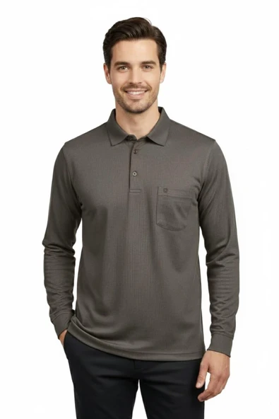 Erkek Gömlek Yaka Kol Manşetli Cepli Sweat 4249 BGL-ST04862 ürün görseli 1