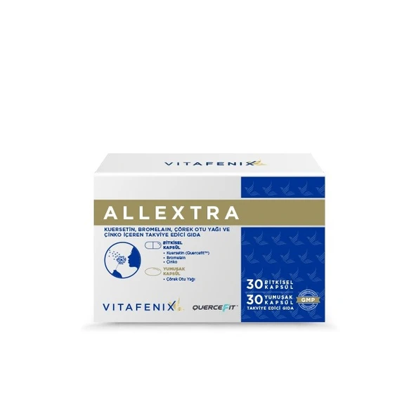 Vitafenix Allextra Kuersetin Çörek Otu Yağı 30 + 30 Kapsül ürün görseli 1