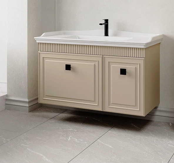 Denko Hana 100 cm (Sahra) Banyo Dolabı (Alt Modül Lavabo) ürün görseli 1
