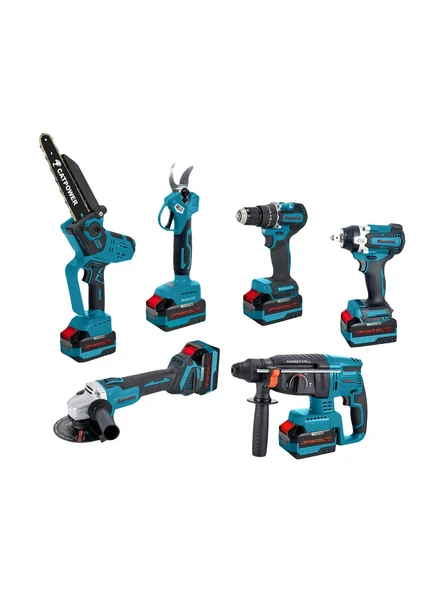 PTTAVM: Catpower 1560 Kömürsüz 20V 3x4.0Ah Akülü 6 lı Set - Kırıcı