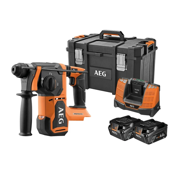 AEG BBH18BL2-602MB 2x6.0Ah Çift Akülü Kömürsüz Kırıcı Delici - 4935500110 ürün görseli 1