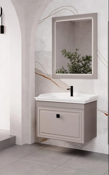 Denko Hana 80 cm (Bej) Banyo Dolabı Takımı ürün görseli 1