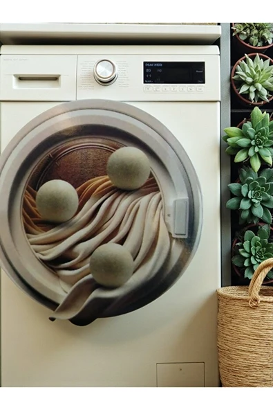 Mucit Home 3 Adet Yün Kurutma Topu Kurutma Makinesi Için Doğal Yumuşatıcı Çamaşır Kurutma Topları ürün görseli 1