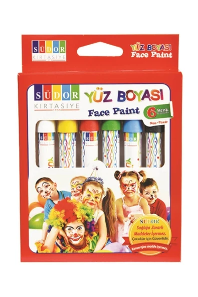 SÜDOR YÜZ BOYASI SET 6 LI ürün görseli 1