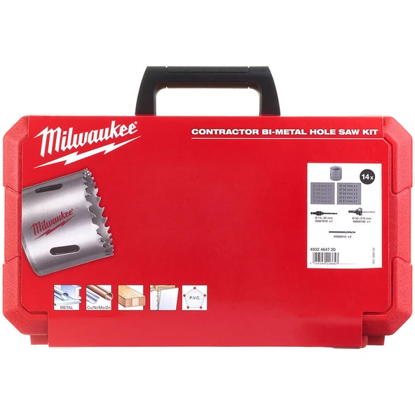 Milwaukee 14 Parça Contractor Bi-Metal Panç Seti - 4932464720 ürün görseli 1