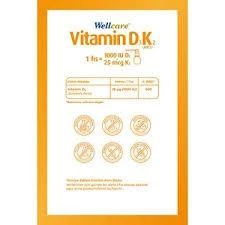 Wellcare Vitamin D3 + K2 30 ml - Resim 3