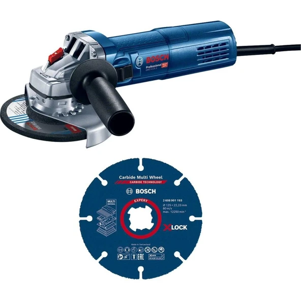 Bosch Profesyonel Gws 9-125 S Professional Avuç Taşlama Makinesi + Kesme Diski  0615990N3G ürün görseli 1
