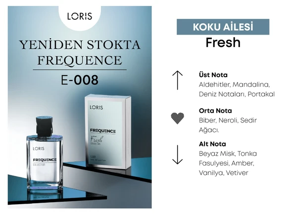 E-8 Frequence Erkek Parfüm EDP 50 ML - Resim 3