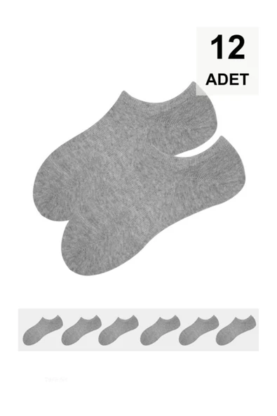 12 Adet Kadın Sneakers Çorap - Karışık Renk ürün görseli 1
