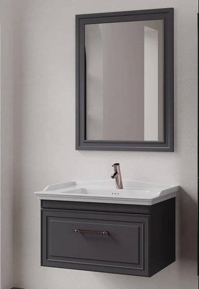 Denko Era 80 cm (Antrasit) Banyo Dolabı Takımı ürün görseli 1