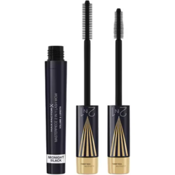 Max Factor Masterpiece 2in1 Maskara Midnight Siyah ürün görseli 1
