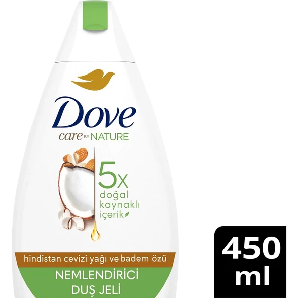 Dove Duş Jeli Hindistan Cevizi Yağı ve Badem Özü 450 ml ürün görseli 1