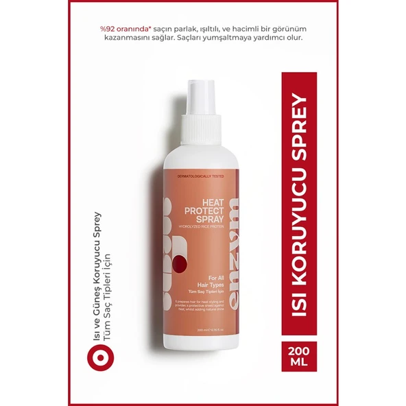 Isı ve Güneş Koruyucu Etkili Saç Spreyi 200 ml (Keratin + Hidrolize Pirinç Proteini) ürün görseli 1