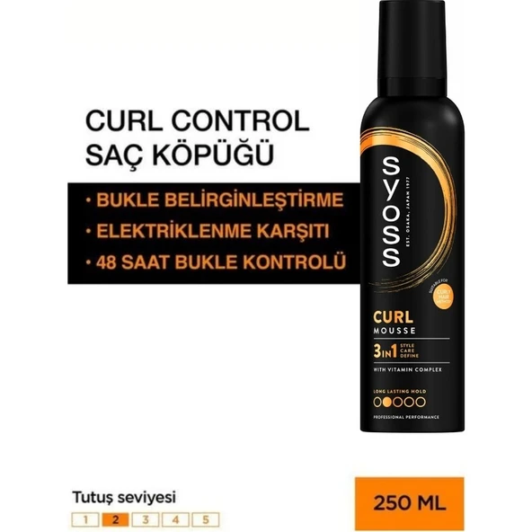 Syoss Curl Control- Bukle Belirginleştirici Köpük 250 ML ürün görseli 1