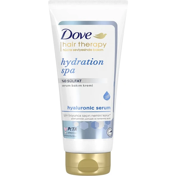 Dove Hair Therapy Serum Saç Bakım Kremi Hydration Spa %0 Sülfat 170 ml ürün görseli 1