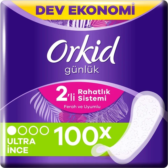 Orkid Yaprak Günlük Ped Normal Süper Ekonomik Paket 100'lü ürün görseli 1