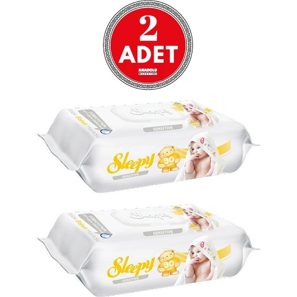 Sleepy Sensitive Islak Mendil 90'lı x 2 Adet ürün görseli 1