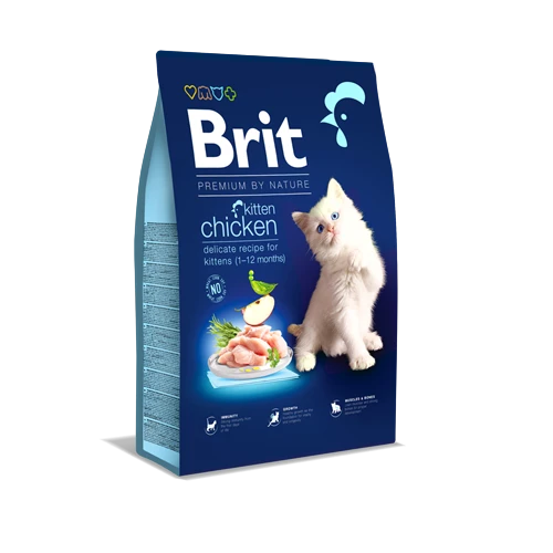 Brit Premium By Nature Yavru Kediler İçin, Tavuk Etli Kuru Mama 8 kg ürün görseli 1