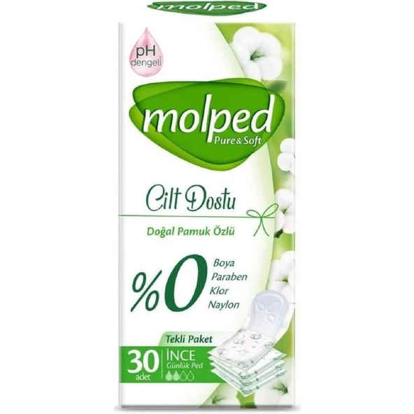 Molped Günlük Ped Pure & Soft 30'Lu ürün görseli 1