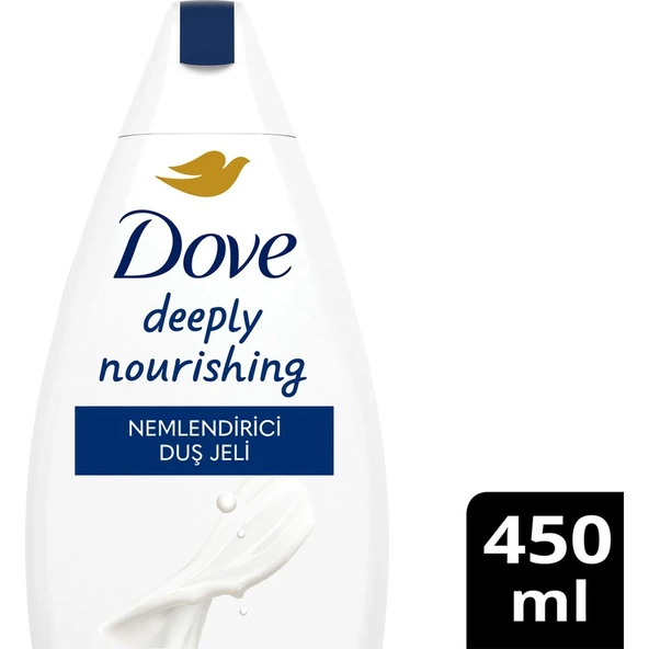 Dove Deeply Nourishing Nemlendirici Duş Jeli 450 ml – Kuru Ciltler İçin Yoğun Besleyici ve Yumuşatıcı Bakım ürün görseli 1