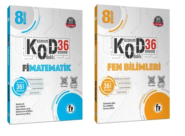 Fi Yayınları 8. Sınıf LGS KOD Matematik ve Fen Konu Denemeleri ürün görseli 1