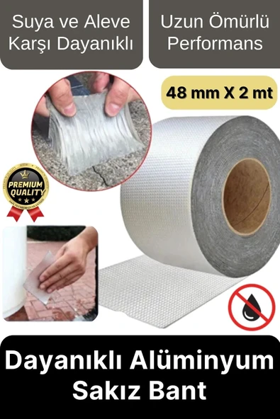 Premium Su Sızdırmaz İzolasyon Çatlak Boru Tamir Çamur Bandı Isıya Dayanıklı Sakız Bant 48 Mm X 2 Mt ürün görseli 1