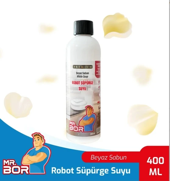 MR.BOR Akıllı Robot Süpürge Suyu 400 Ml.white Soap Beyaz Sabun ürün görseli 1