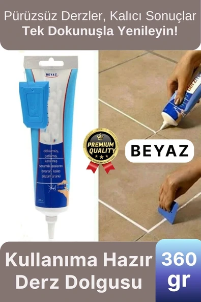 Profesyonel Kolay Kullanıma Hazır Zemin Duvar Onarma Gaga Uçlu Tüp Fayans Arası Derz Dolgu Beyaz ürün görseli 1