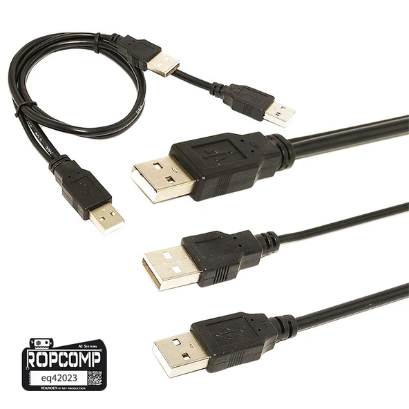 Ropcomp Harici HDD Power Data Kablosu USB Y - Resim 4