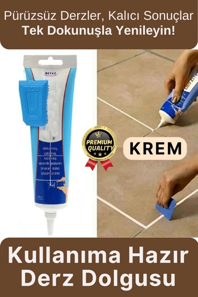 Profesyonel Kolay Uygulama Kullanıma Hazır Zemin Duvar Onarma Gaga Uçlu Fayans Arası Derz Dolgu Krem ürün görseli 1