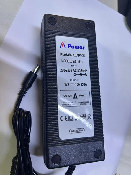 SMPS ADAPTÖR 12V DC 10A   Switchmode LAPTOP TİP M-POWER ürün görseli 1