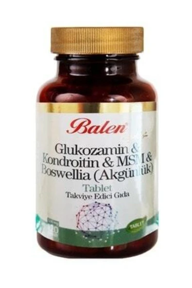 BALEN Glukozamin Kondroitin Msm Boswellia Akgünlük Glukosamin Bosvelya 120 Tablet X 1200 Mg ürün görseli 1