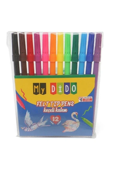 My Dido Keçeli Boya Kalemi 12 Renk Kk01 Mixartcolorssil. ürün görseli 1