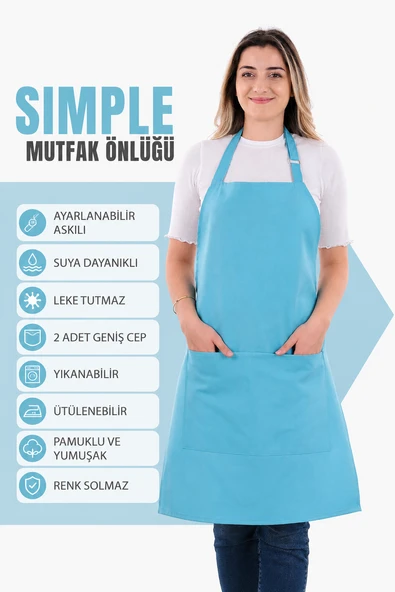 Simple ayar askılı mutfak önlüğü - Resim 9