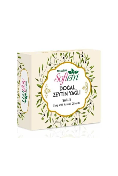 SOFTEM Doğal Zeytin Yağlı Sabun 130 Gr Aksu Vital Zeytinyağlı ürün görseli 1