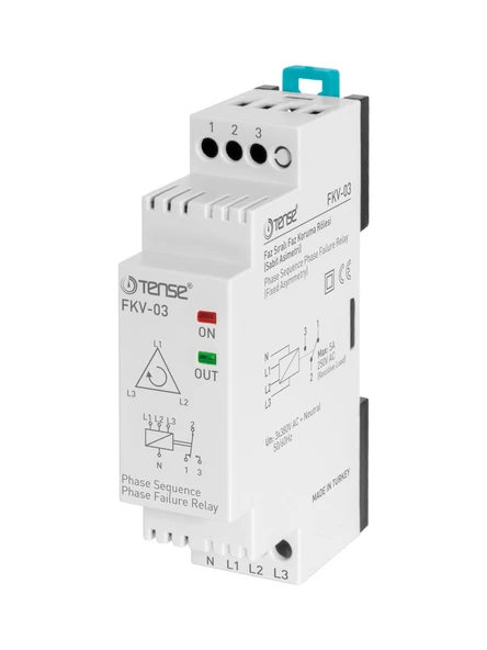 Tense Fkv-03 Faz Koruma Rölesi V-Otomat Tip ürün görseli 1