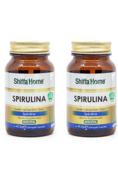 SHİFFA HOME Spirulina 720 Mg 60 Kapsül X 2 Adet ürün görseli 1
