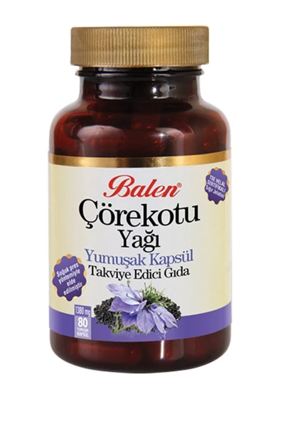 BALEN Çörekotu Yağı Yumuşak Kapsül Çörek Otu 1000 Mg 80 Kapsül ürün görseli 1