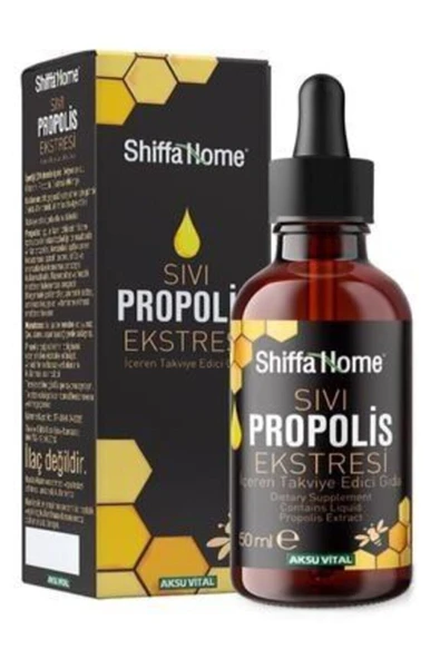 SHİFFA HOME Damlalıklı Cam Şişe Sıvı Propolis Ekstresi 50 ml ürün görseli 1