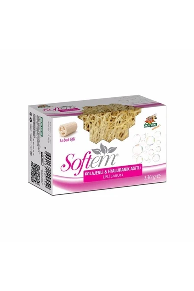SOFTEM Kolejenli & Hyaluronik Asitli Kabak Lifli Sabun 130gr ürün görseli 1