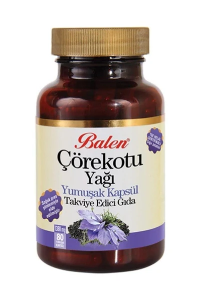 BALEN Çörekotu Yağı 1380 Mg *80 Yumuşak Kapsül Çörek Otu Yağı Kapsülü ürün görseli 1