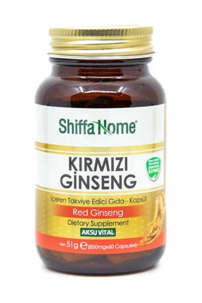 SHİFFA HOME Kırmızı Kore Ginsengi İçeren Takviye Edici Gıda 60 Kapsül ürün görseli 1