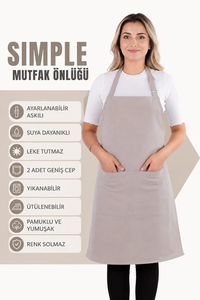 Simple ayar askılı mutfak önlüğü ürün görseli 1