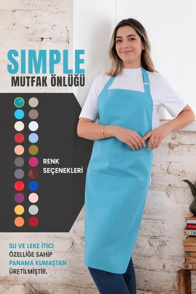 Simple ayar askılı mutfak önlüğü - Resim 11