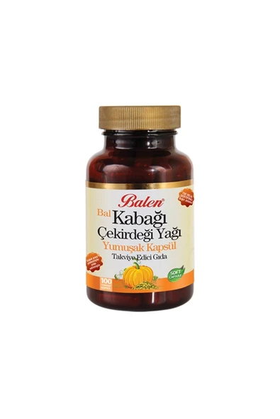 BALEN Bal Kabağı Çekirdeği Yağı Yumuşak Kapsül 1380 Mg* 100 ürün görseli 1